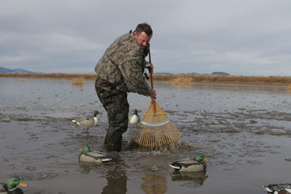 frozen water duck hunting