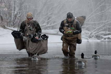 ice duck hunting